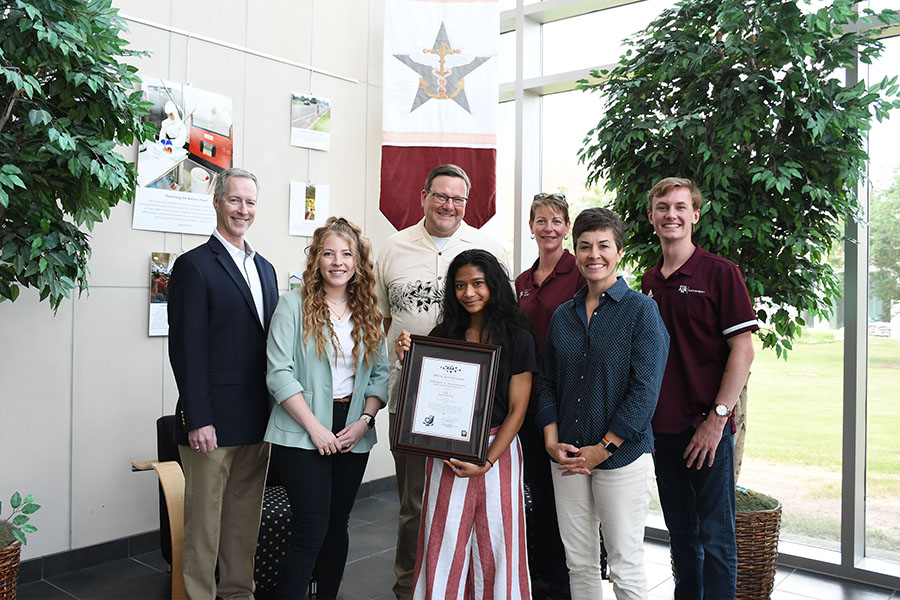 The Environmental Occupational Health Office receiving their Office Certification.