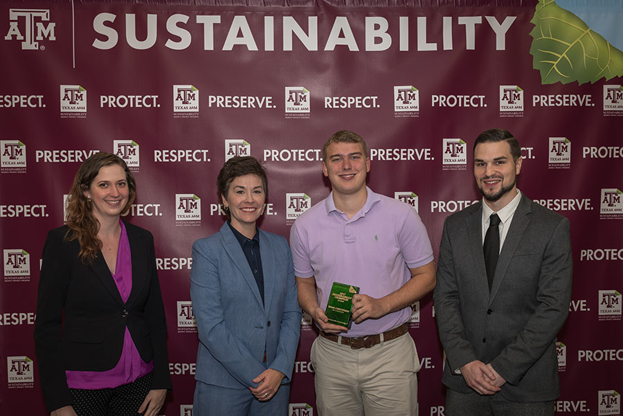 Brian Christensen accepts the Sustainability Champion Award.